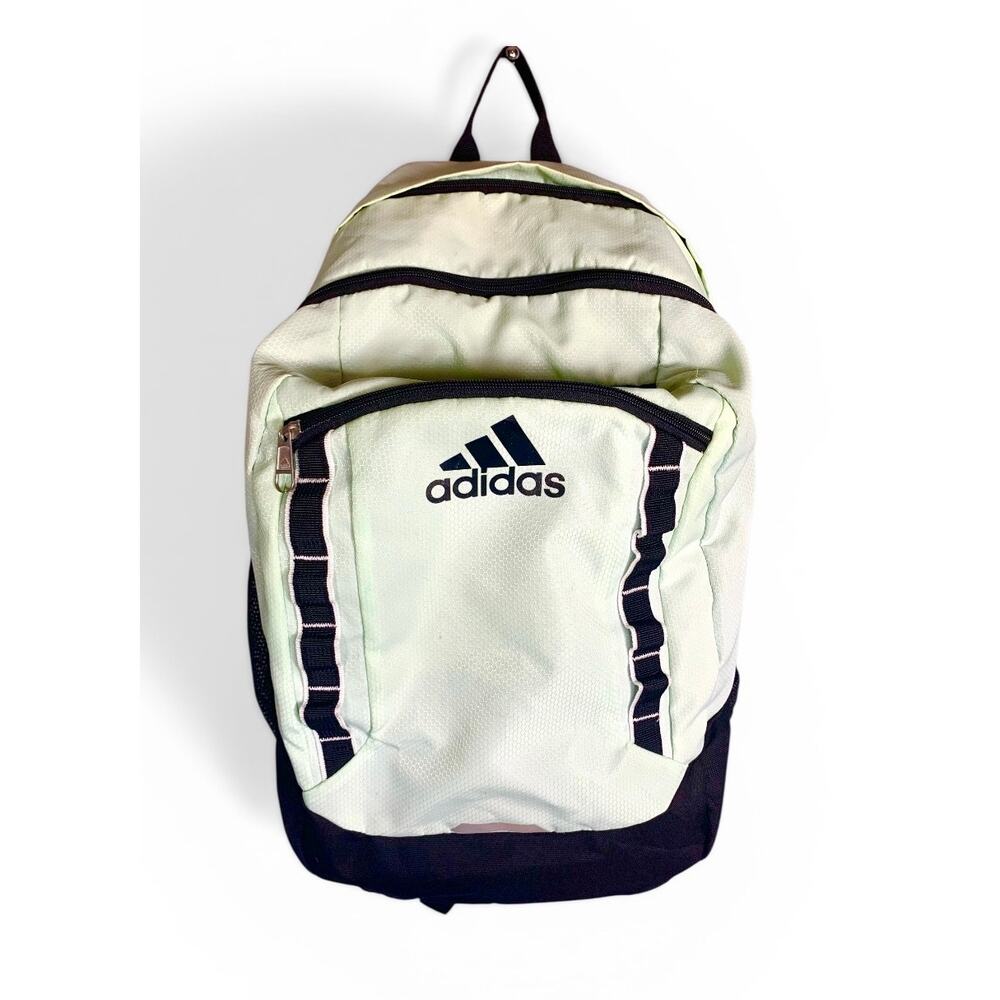 Adidas Excel V Backpack, Pale Green w Black, Book Bag, Padded Laptop Carrier - Picture 2 of 10